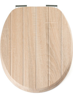 MRShome Καπάκι Λεκάνης Οβάλ Ξύλινο Καφέ 45.6x37.5cm AWD02181911
