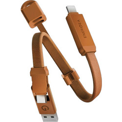 Energea CBL-SHTHKEY-ORG015 Braided Flat USB-A to USB-C 60W 0.15m Orange