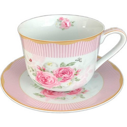 Karvounis Bros English Floral Flowers Φλιτζάνι Πορσελάνης Πολύχρωμο 450ml M26060-4
