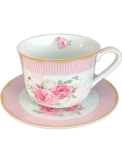 Karvounis Bros English Floral Flowers Φλιτζάνι Πορσελάνης Πολύχρωμο 450ml M26060-4