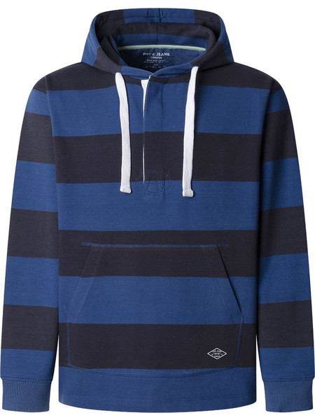 Pepe Jeans Ανδρικό Φούτερ με Κουκούλα & Τσέπες Navy Μπλε PM5800177-597