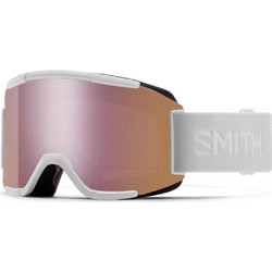Smith Squad Μάσκα Σκι & Snowboard Ενηλίκων Λευκή με Φακό Καθρέπτη Ροζ