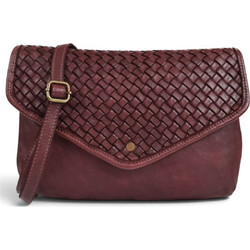 Passaggio Leather Γυναικεία Τσάντα Χιαστί Δερμάτινη Μπορντό με Στενό Λουρί 5155-KR-03