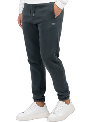 Rebase Ανδρικό Παντελόνι Φόρμας Fleece με Λάστιχο Ανθρακί 262RPAN-6045