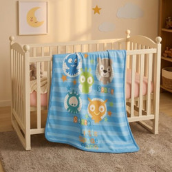 Serafino Monster BM-674 Κουβέρτα Αγκαλιάς Fleece 80x105 Γαλάζια