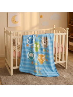 Serafino Monster BM-674 Κουβέρτα Αγκαλιάς Fleece 80x105 Γαλάζια