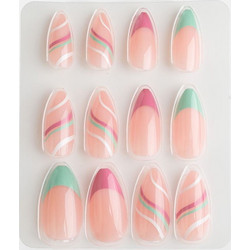 Nude Pastel Almond Tips Νυχιών Γαλλικού 12τμχ