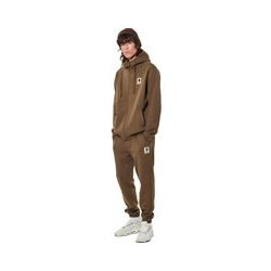 Body Action Ανδρικό Παντελόνι Φόρμας Fleece με Λάστιχο Καφέ 023636