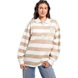 Adidas Originals Γυναικεία Αθλητική Μπλούζα Polo Εκρού LF2403