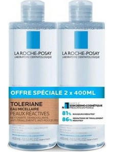 La Roche-Posay Toleriane Micellar Water Ντεμακιγιάζ για Ευαίσθητη Επιδερμίδα 2x400ml