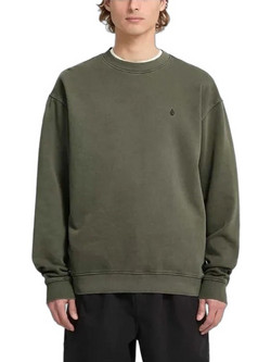 Volcom Single Stone Pw Crew Ανδρικό Φούτερ Fleece Dark Olive