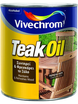 Vivechrom Teak Oil Εμποτισμού Ξύλου 0.75lt