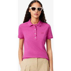 Lacoste Γυναικεία Μπλούζα Polo Κοντομάνικη Φούξια PF5462