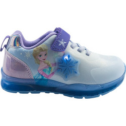 Cerda Frozen Παιδικά Sneakers με Φωτάκια Γαλάζια Μωβ 2300007474