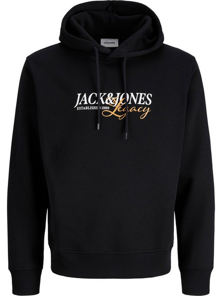 Jack & Jones Ανδρικό Φούτερ με Κουκούλα Μαύρο 12299760