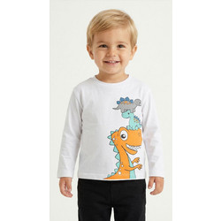 TraX Παιδικό T-Shirt Μακρυμάνικο Λευκό 49403