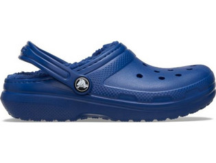 Crocs Ανατομικές Χειμερινές Παιδικές Παντόφλες για Αγόρι με Γούνα Royal Blue 207009-5FH
