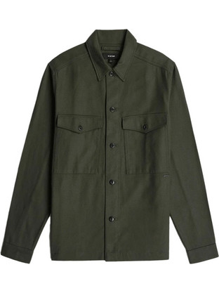 G-Star RAW Ανδρικό Πουκάμισο Βαμβακερό Μακρυμάνικο Κανονική Γραμμή Χακί D29313-D750-995