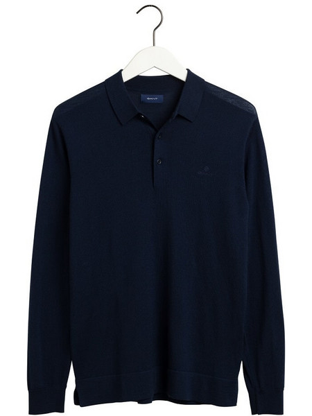 Gant Ανδρική Μπλούζα Polo Μακρυμάνικη Navy Μπλε 3G8050067-433