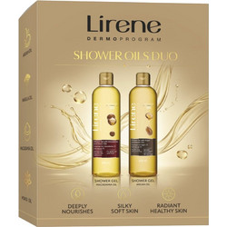 Lirene Argan & Marula Shower Oil 400ml + Makadamia & Monoi Shower Oil 400ml