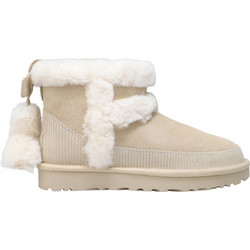 UGG Classic Mini Heritage Γυναικεία Μποτάκια Suede Μπεζ με Γούνα 1180434-SNDC
