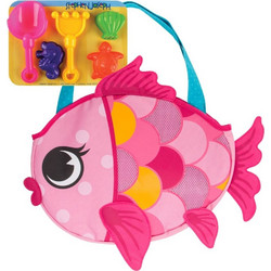 Stephen Joseph Pink Fish Σετ Τσάντα με Παιχνίδια Παραλίας SJ100340B