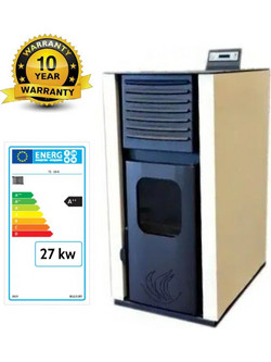 Mytherm Ioli TS 27 Beige Σόμπα Pellet Καλοριφέρ Αερόθερμη 27kW