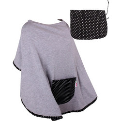 Minene Poncho Ποδιά Θηλασμού Grey/Black