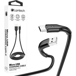 Καλώδιο Φόρτισης Lamtech (LAM439874) USB-A σε Micro USB - 2.4Α, USB 2.0 - 1m - Μαύρο LAM439874