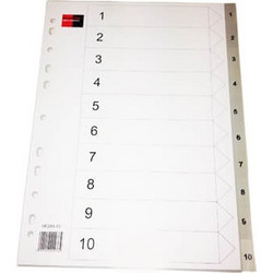 Διαχωριστικό Black Red PP 1-10 - Αριθμητικό - Γκρι Δ1-10