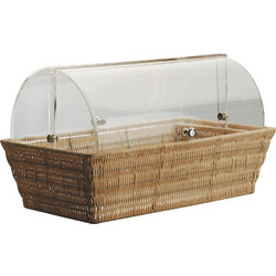 Καλάθι Rattan με καπάκι Roll - Top για κρουασάν, ψωμί, 50x29.5cm c56256