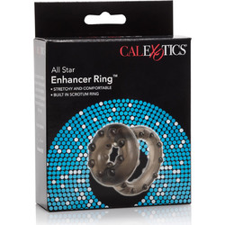 CalExotics All Star Enhancer Ring Ελαστικό Δαχτυλίδι Πέους & Όρχεων Σιλικόνης Μαύρο