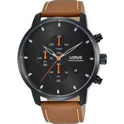 Lorus Ανδρικό Ρολόι Χρονογράφος με Καφέ Δερμάτινο Λουράκι RM365EX9