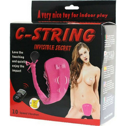 Baile C-String Invisible Secret Panty Κλειτοριδικός Δονητής για Ζευγάρια με Τηλεχειριστήριο Ροζ