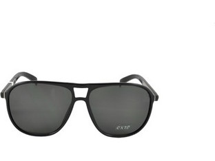 Exte 773 Ανδρικά Γυαλιά Ηλίου Aviator Κοκάλινα Μαύρα με Μαύρο Polarized Φακό