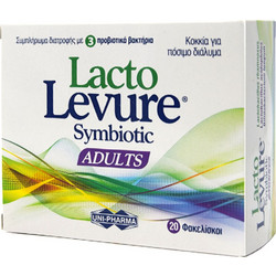 Uni-Pharma Lacto Levure Symbiotic Adults Προβιοτικά 20 Φακελάκια
