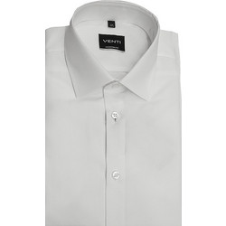 Venti Ανδρικό Πουκάμισο Βαμβακερό Μακρυμάνικο Κανονική Γραμμή Λευκό 001480