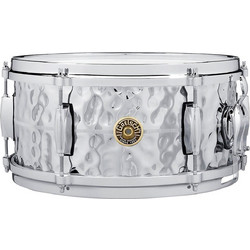 Gretsch USA Metal Shell Hammered Chrome Over Brass Snare Drum - 13" x 6"