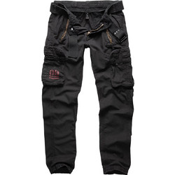 Surplus Ανδρικό Παντελόνι Cargo Joggers Ελαστικό Slim Εφαρμογή Μαύρο 05-3702-65