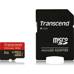 Transcend Ultimate 600X microSDHC 8GB Class 10 UHS-I + Adapter