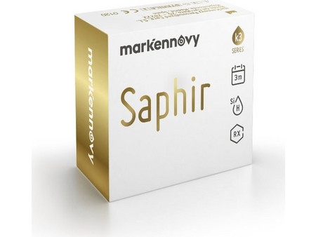 Mark'ennovy Saphir Spheric Τριμηνιαίοι Φακοί Επαφής Σιλικόνης Υδρογέλης με Φίλτρο UV 2τμχ