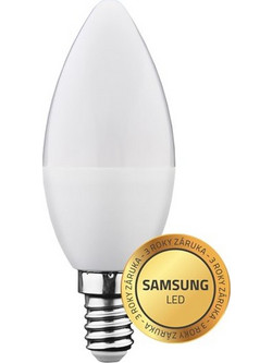 Geti bulb led 6W white warm, (E14 C37) SAMSUNG chip
