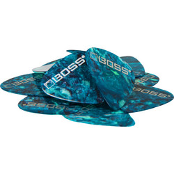 BPK-12-OT Thin Celluloid Guitar Picks-Ocean Turquoise 12 Pack