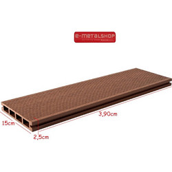 Συνθετικό πάτωμα DECK WPC καφέ ανοιχτό 25x150x3900mm (η τιμή αφορά το τετραγωνικό μέτρο COM54)