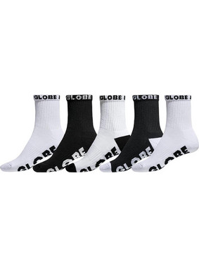 GLOBE BOYS SOCK 5PK BLACK/WHITE