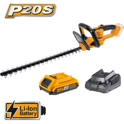 Ingco CHTLI20461 Kit Μπορντουροψάλιδο Μπαταρίας 20V 1x2Ah 45cm