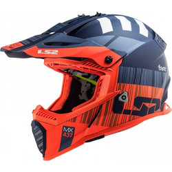 LS2 MX437 Evo XCode Matt Fluo Orange / Blue Κράνος Μηχανής Motocross 1150gr
