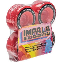 Impala Replacement Wheels 4PK Red 58mm