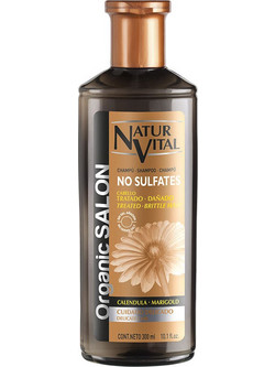 Natur Vital Organic Salon No Sulfates Φυτικό Σαμπουάν για Ξηρά & Ταλαιπωρημένα Μαλλιά 300ml