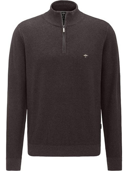 Fynch Hatton Zip Troyer Supersoft Cotton - 1219 224 880 Woodland